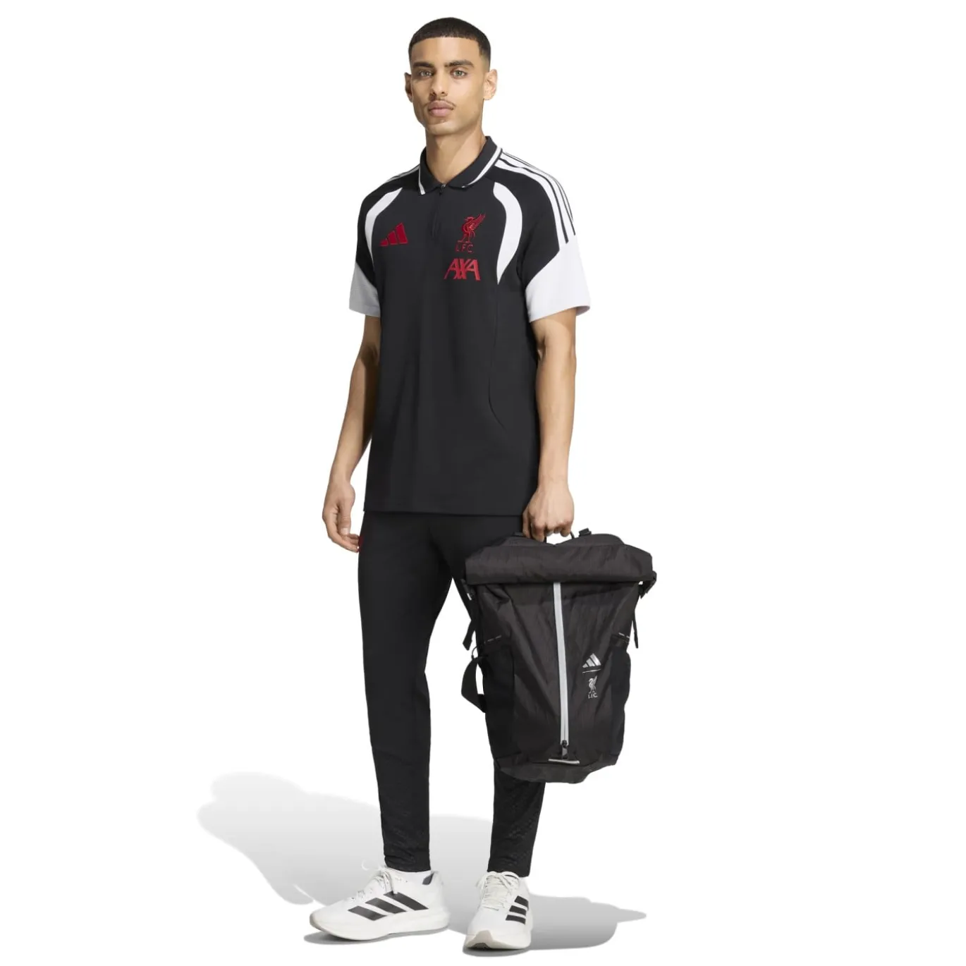adidas Liverpool Polo 2026-2027 Zwart Grijs Wit Rood