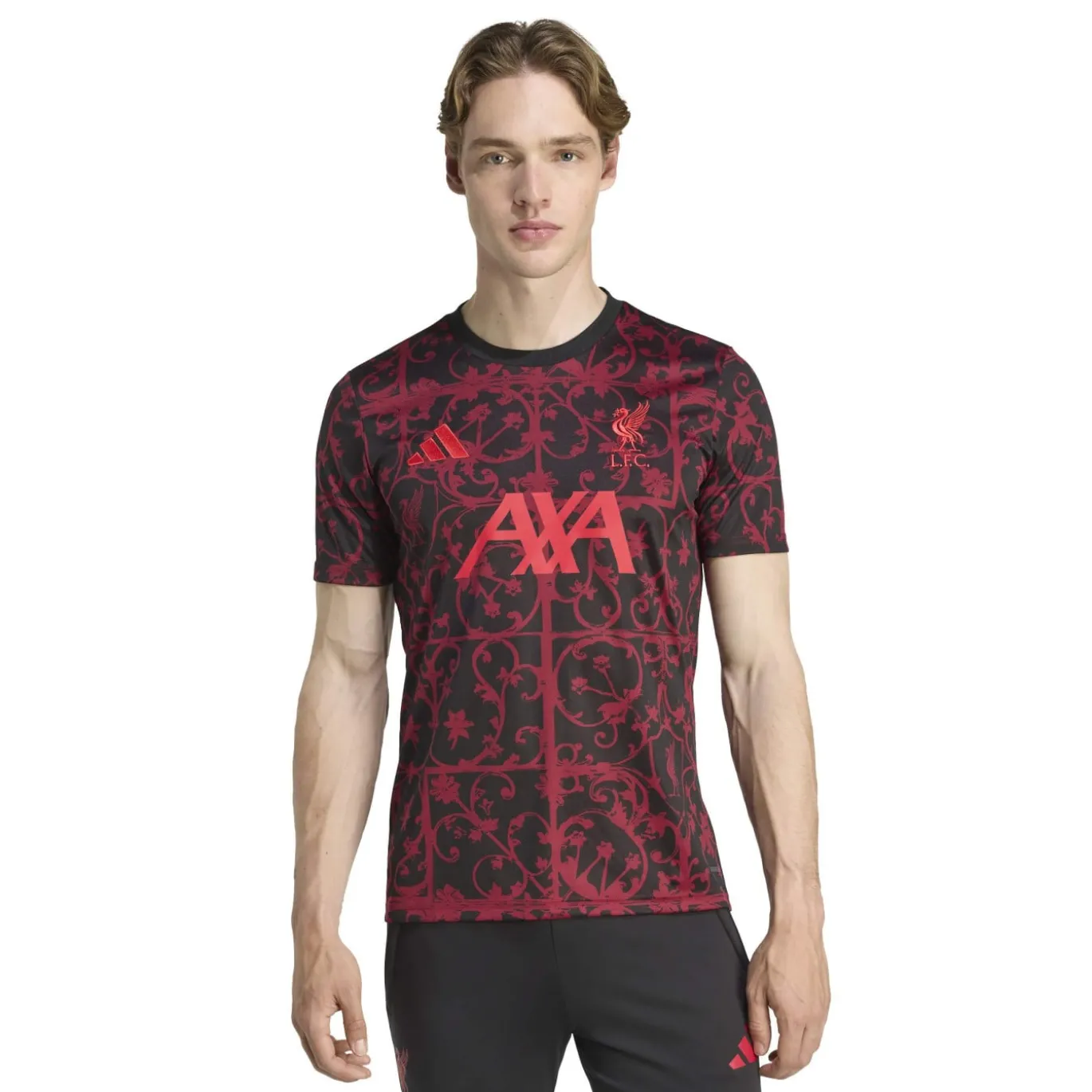 adidas Liverpool Pre-Match Trainingsshirt 2025-2026 Zwart Rood