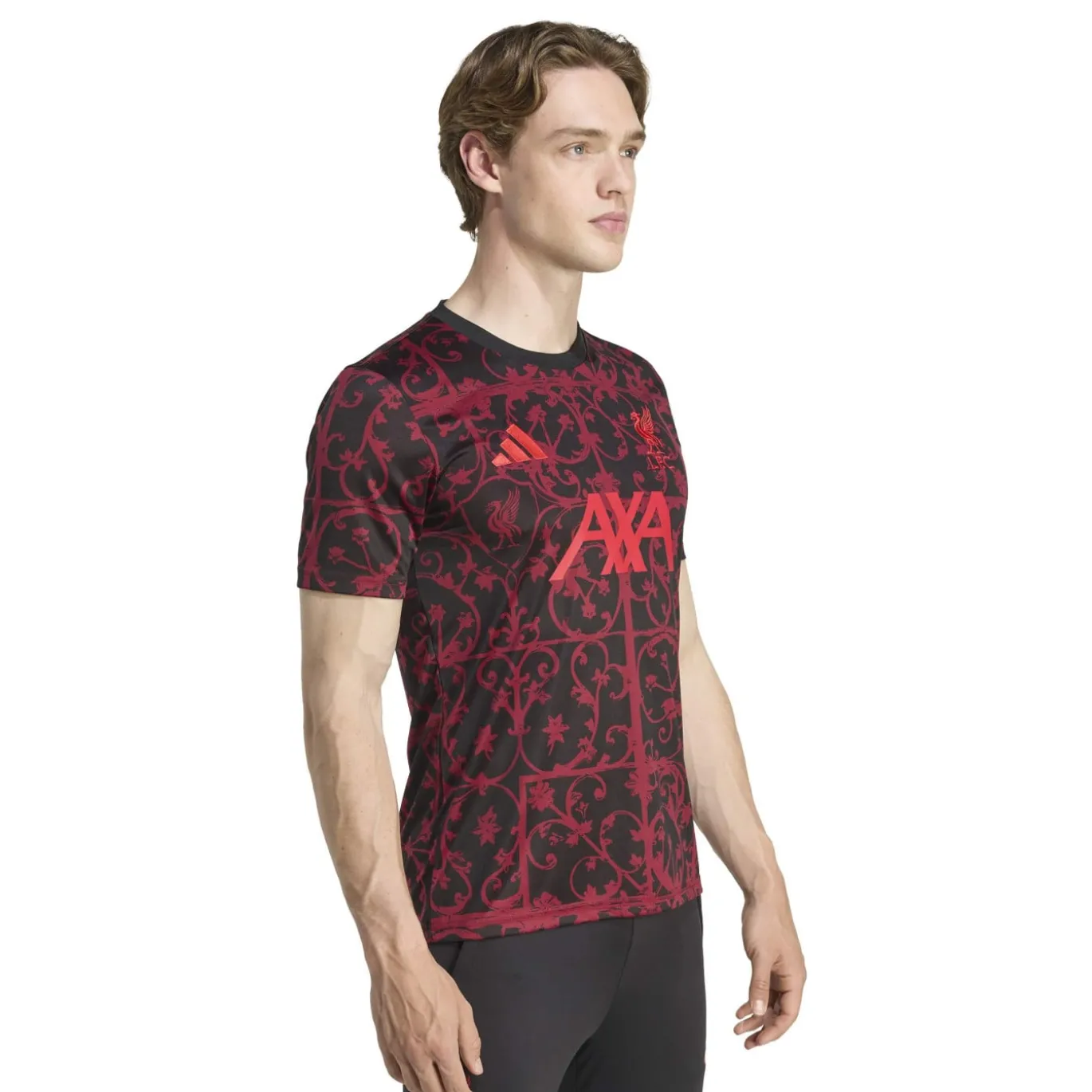adidas Liverpool Pre-Match Trainingsshirt 2025-2026 Zwart Rood