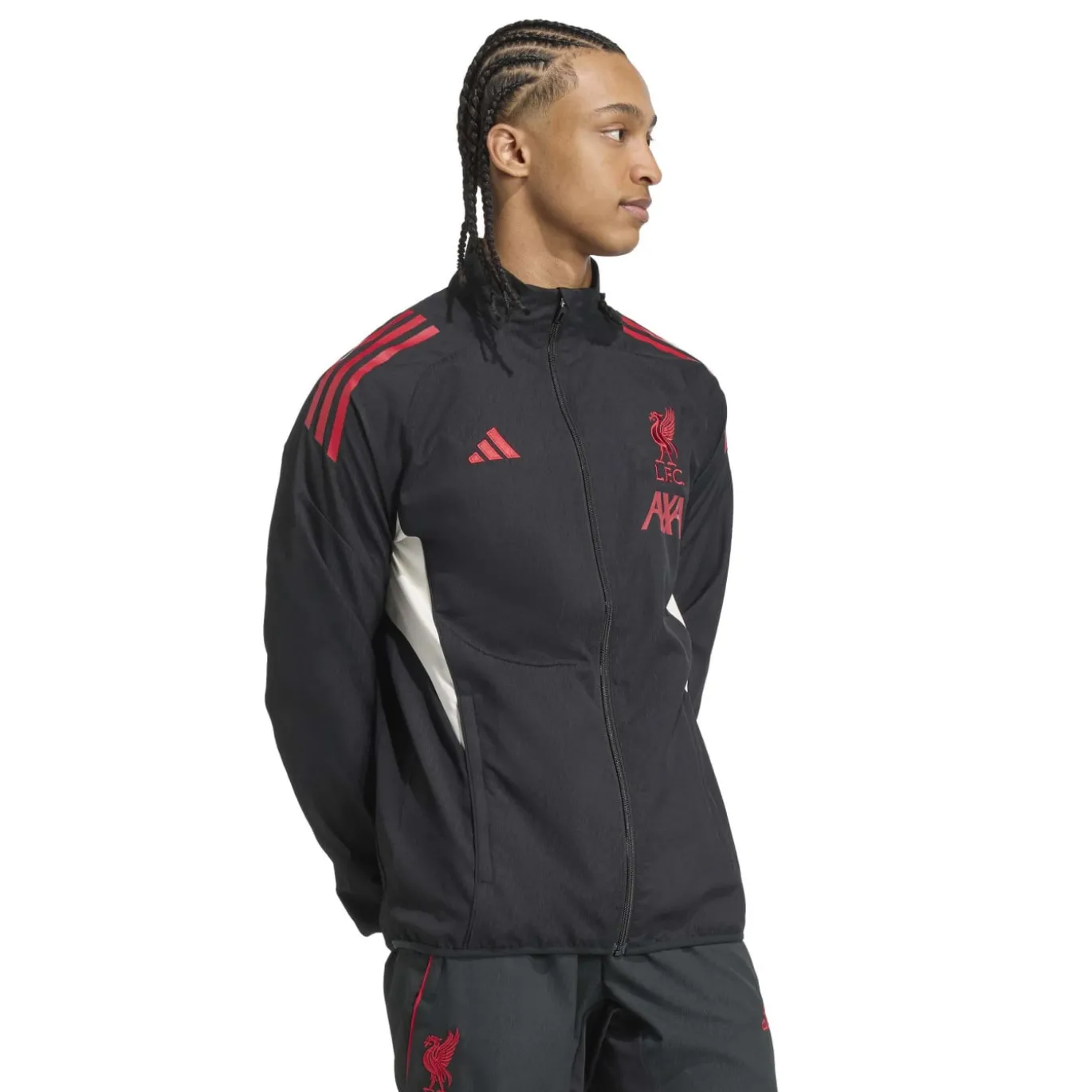 adidas Liverpool Presentatie Trainingspak Full-Zip 2025-2026 Zwart Rood Wit