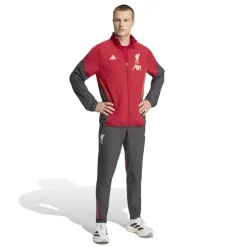 adidas Liverpool Presentatie Trainingspak Full-Zip 2025-2026 Rood Grijs Zilver