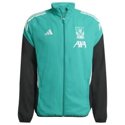 adidas Liverpool Presentatie Trainingspak Full-Zip Europees 2025-2026 Groen Zwart Wit