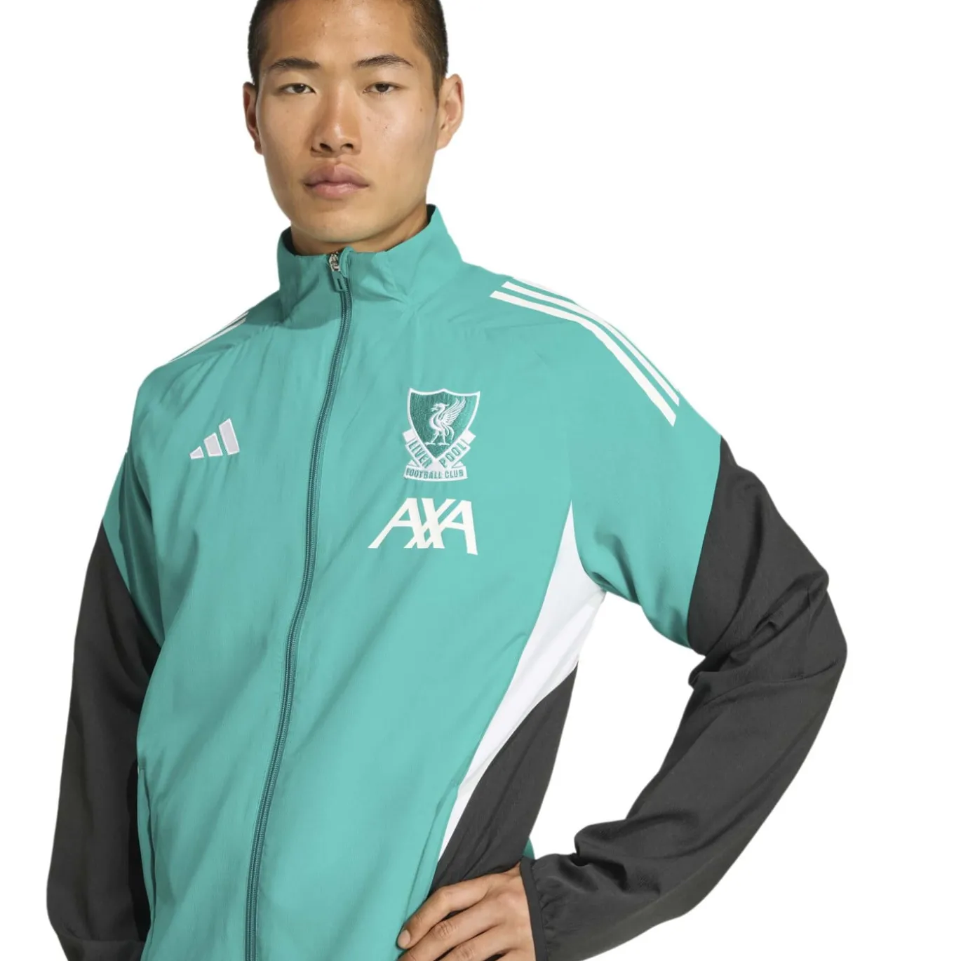 adidas Liverpool Presentatie Trainingsjack Europees 2025-2026 Groen Wit Zwart
