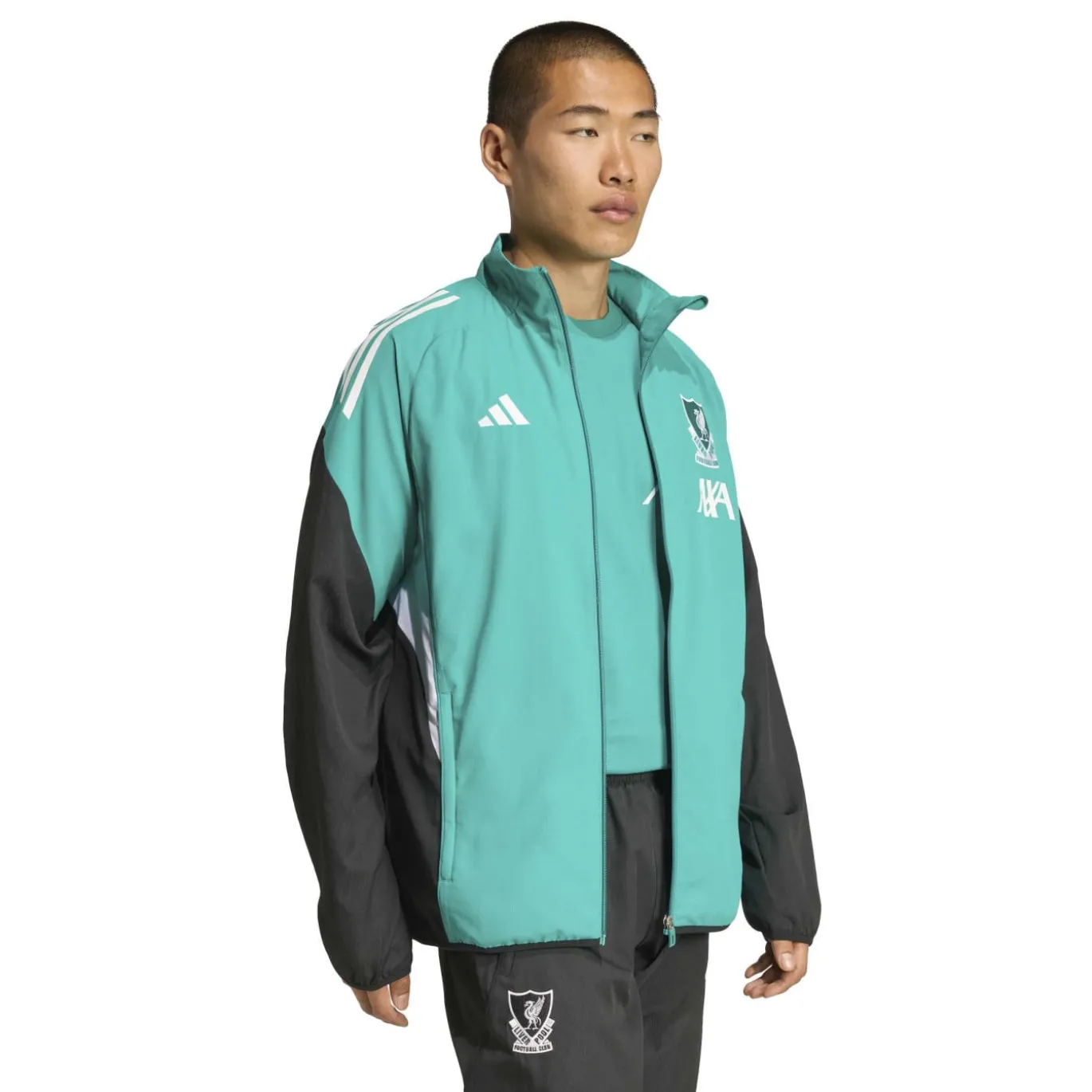 adidas Liverpool Presentatie Trainingsjack Europees 2025-2026 Groen Wit Zwart