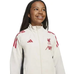 adidas Liverpool Presentatie Trainingsjack 2025-2026 Kids Wit Rood Zwart