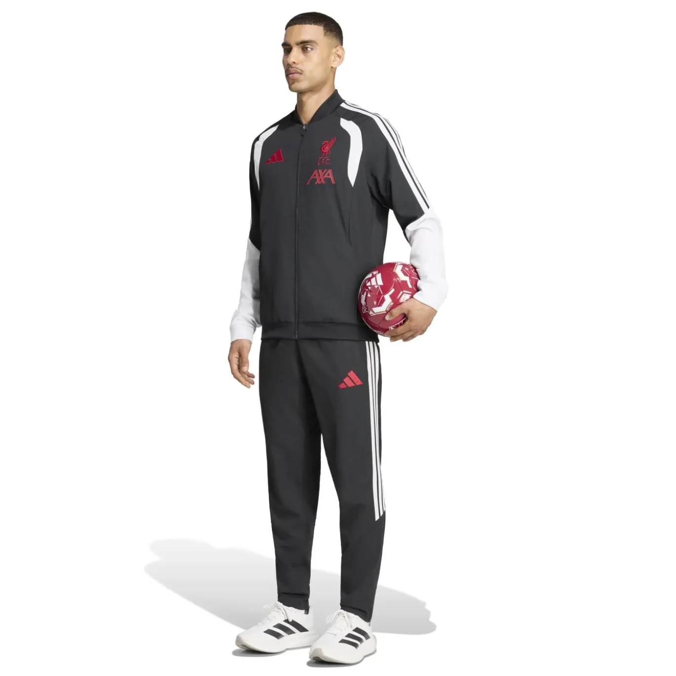 adidas Liverpool Presentatie Trainingspak 2026-2027 Zwart Grijs Wit Rood