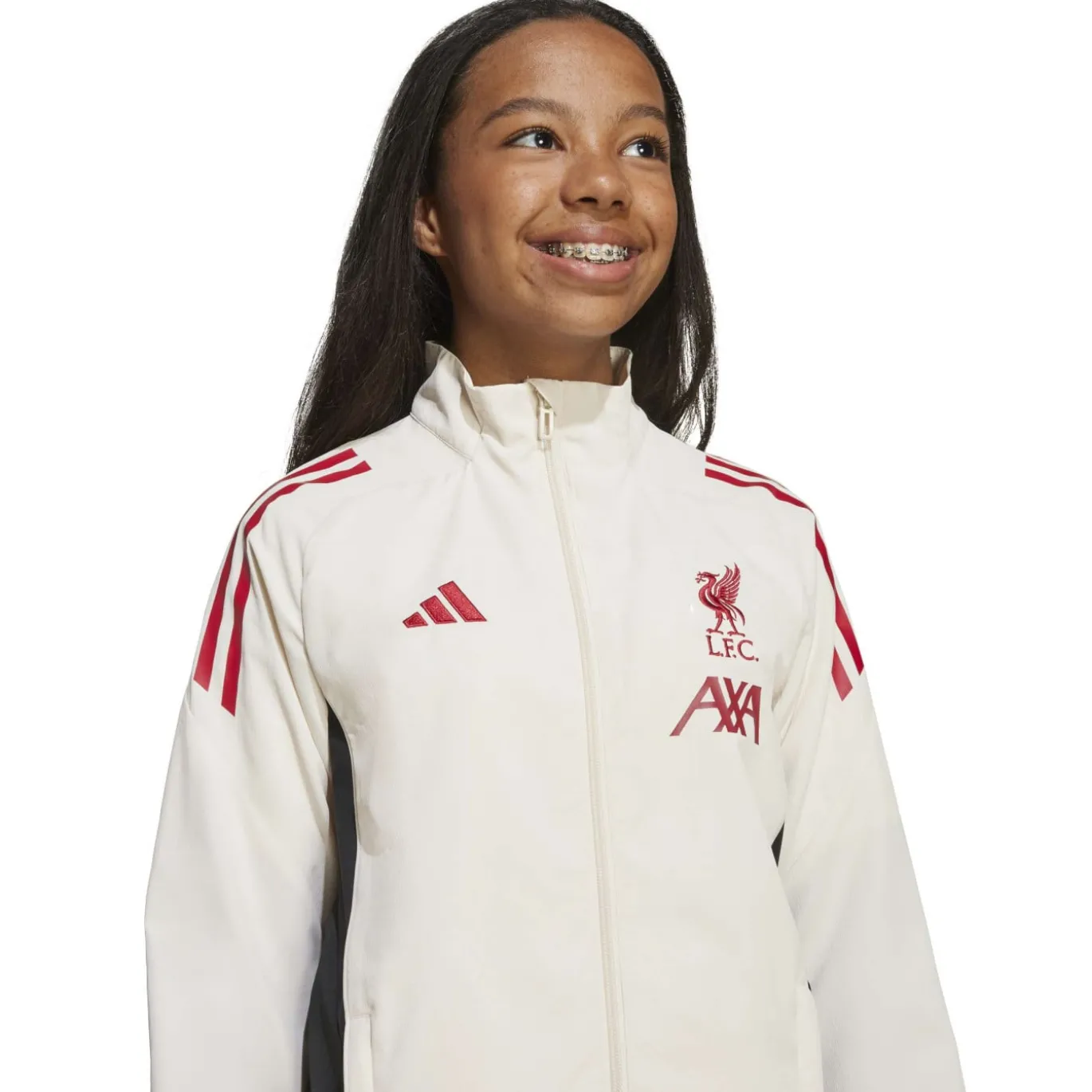 adidas Liverpool Presentatie Trainingspak 2025-2026 Kids Wit Rood Zwart