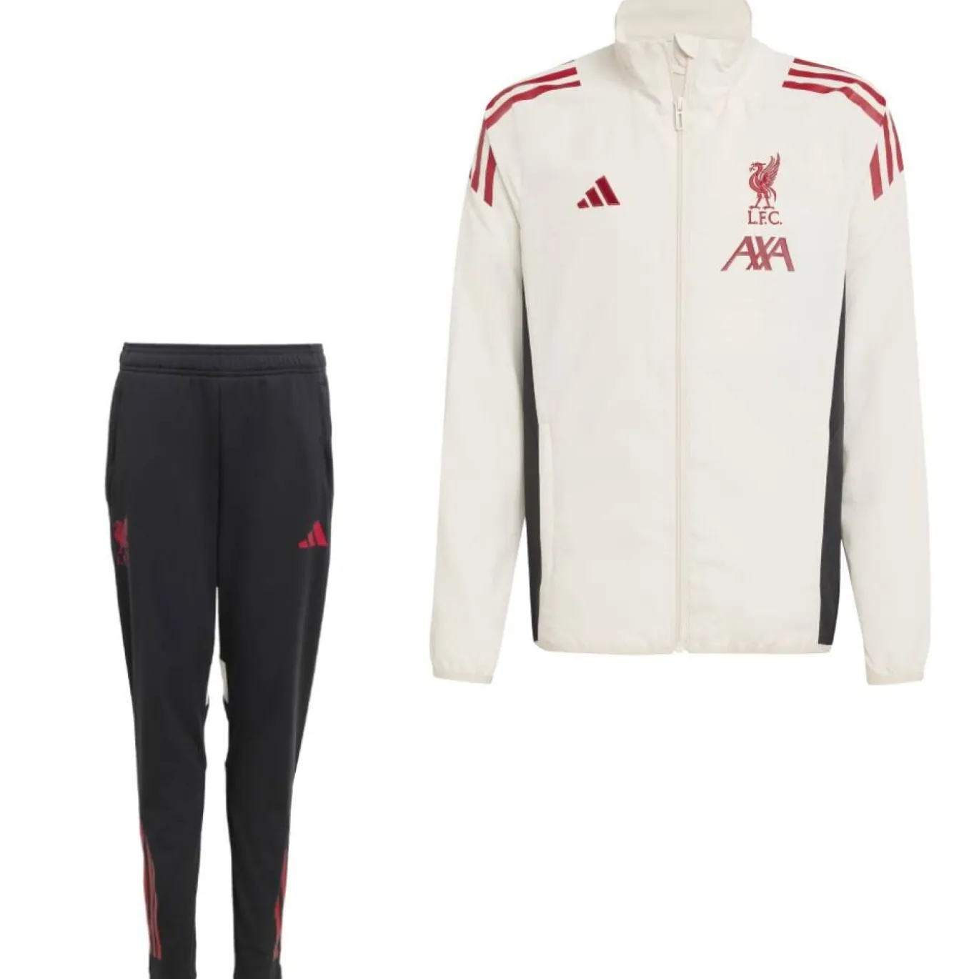 adidas Liverpool Presentatie Trainingspak 2025-2026 Kids Wit Rood Zwart