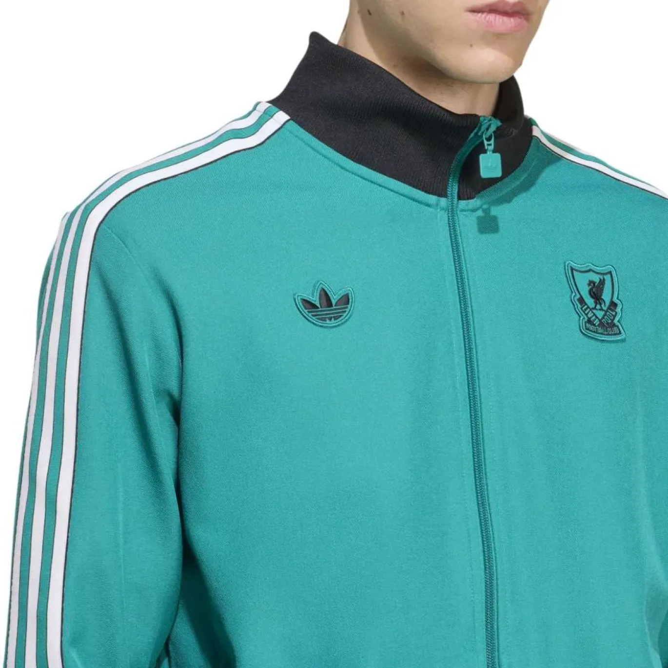 adidas Liverpool Terrace Icons Trainingsjack Groen Wit Zwart