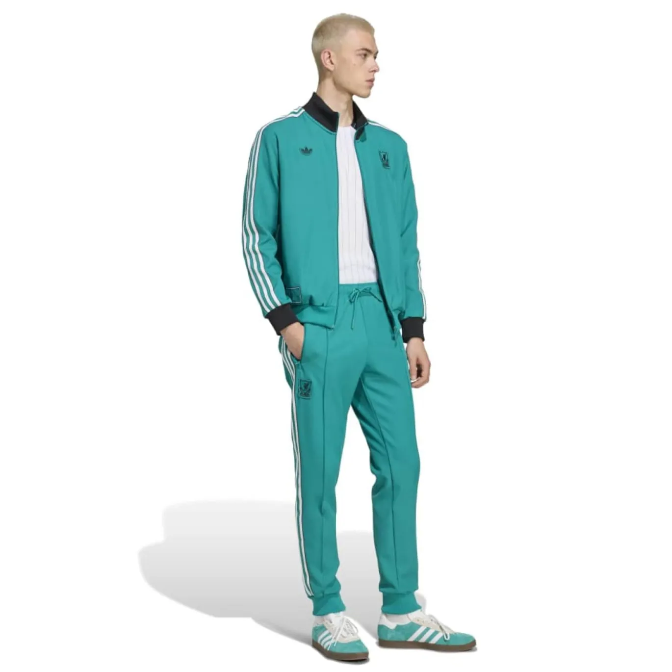 adidas Liverpool Terrace Icons Trainingsjack Groen Wit Zwart