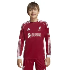 adidas Liverpool Thuisshirt Lange Mouwen 2025-2026 Kids