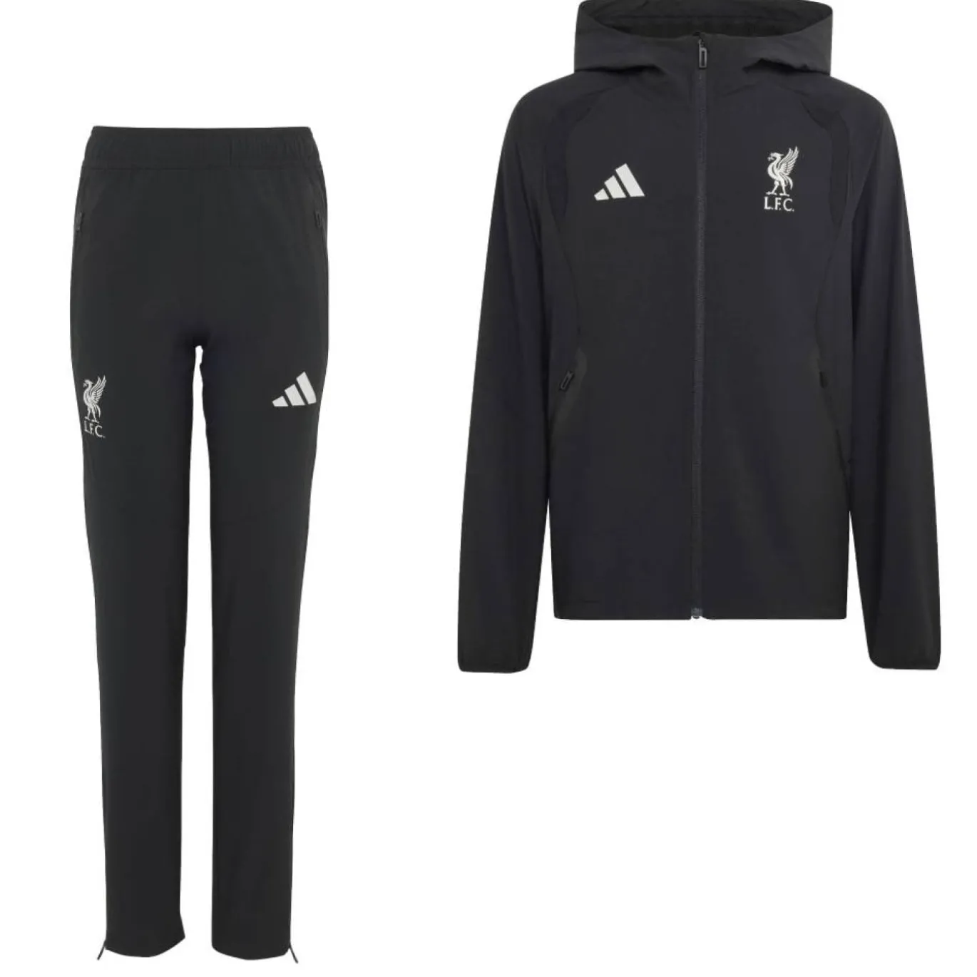 adidas Liverpool Tiro Travel Trainingspak 2026-2027 Kids Zwart Wit