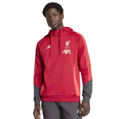 adidas Liverpool Track Trainingspak Hooded 2025-2026 Rood Grijs Zilver