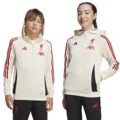 adidas Liverpool Track Trainingspak Hooded 2025-2026 Kids Wit Zwart Rood