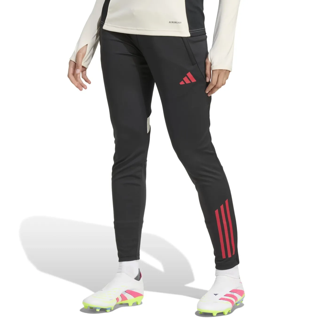 adidas Liverpool Trainingsbroek 2025-2026 Dames Zwart Rood Wit