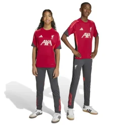adidas Liverpool Trainingsbroek 2025-2026 Kids Grijs Rood