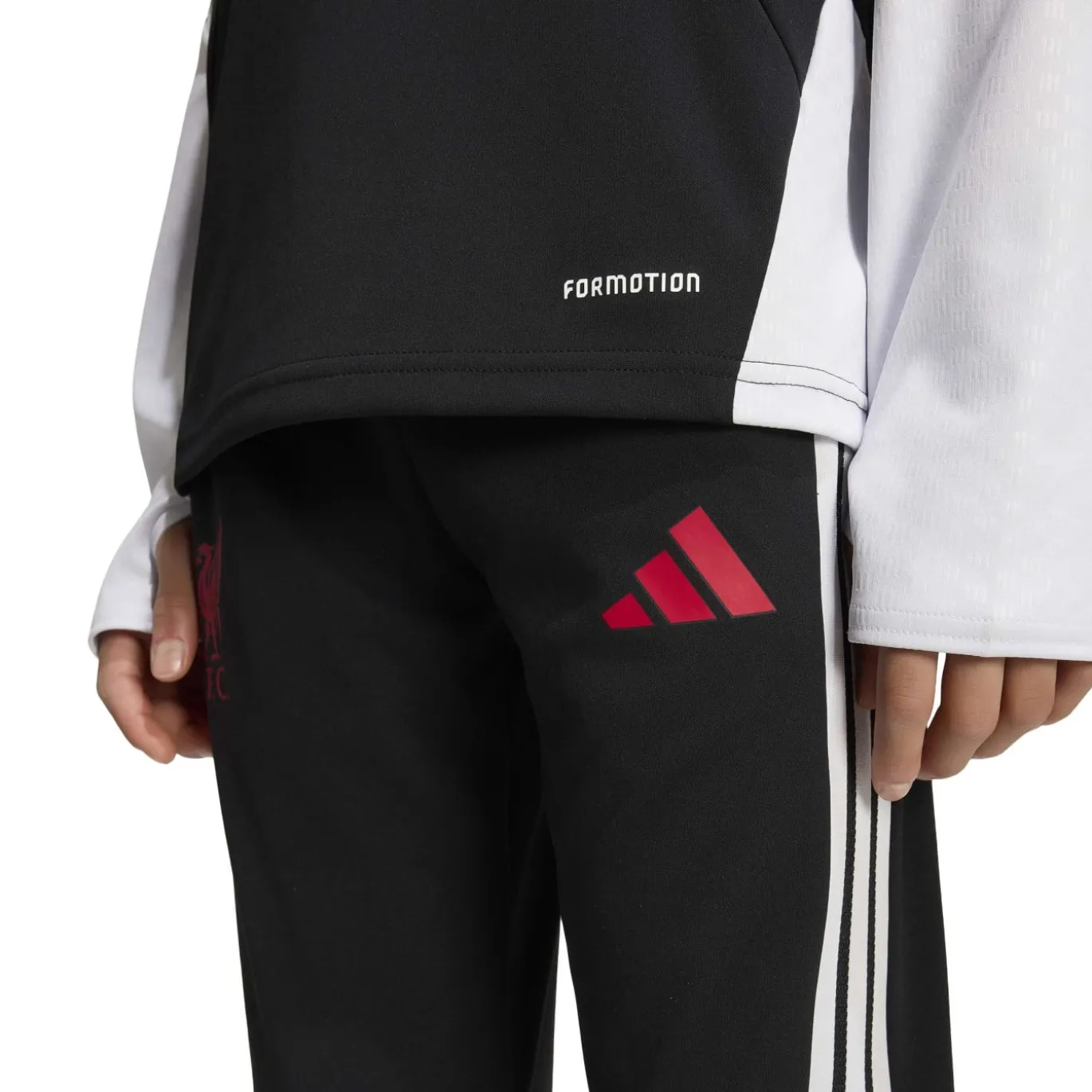 adidas Liverpool Trainingsbroek 2026-2027 Kids Zwart Grijs Wit Rood