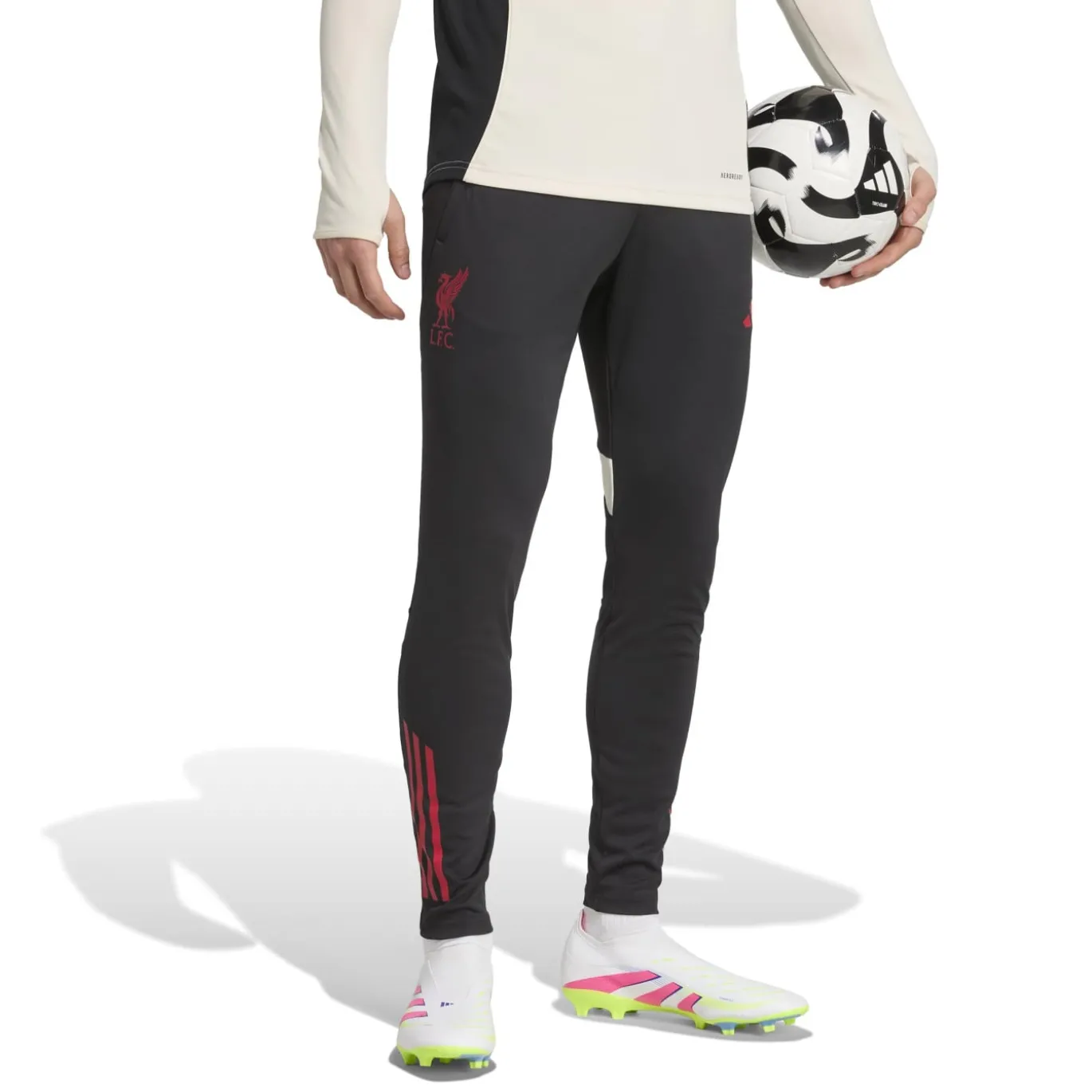 adidas Liverpool Trainingsbroek 2025-2026 Zwart Rood Wit