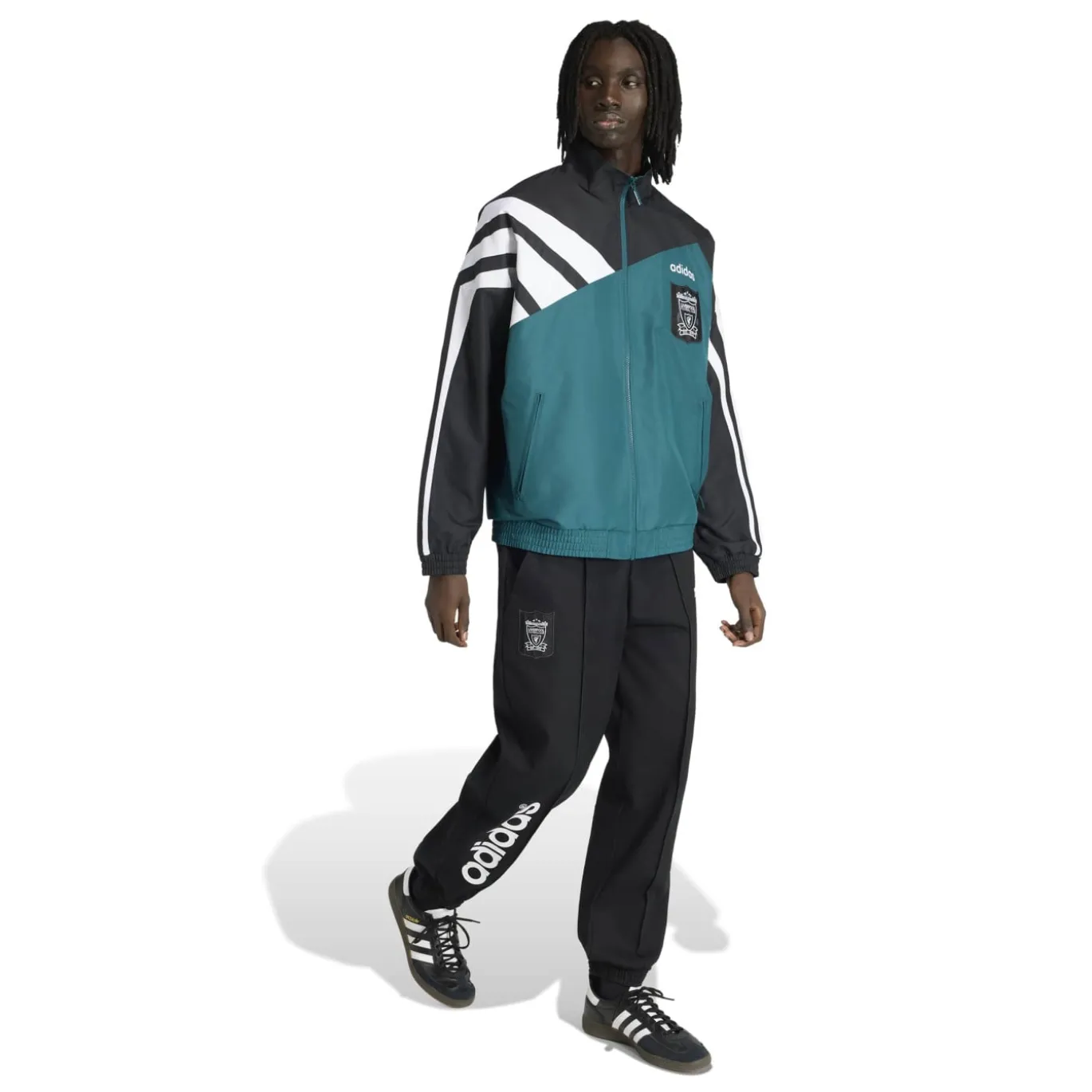 adidas Liverpool Trainingsjack 1995-1996 Zwart Groen Wit