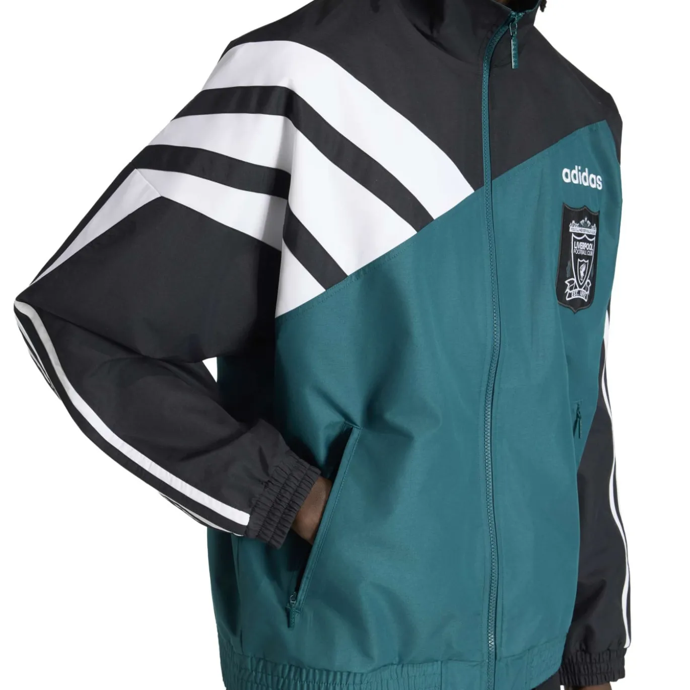 adidas Liverpool Trainingspak Full-Zip 1995-1996 Zwart Groen Wit