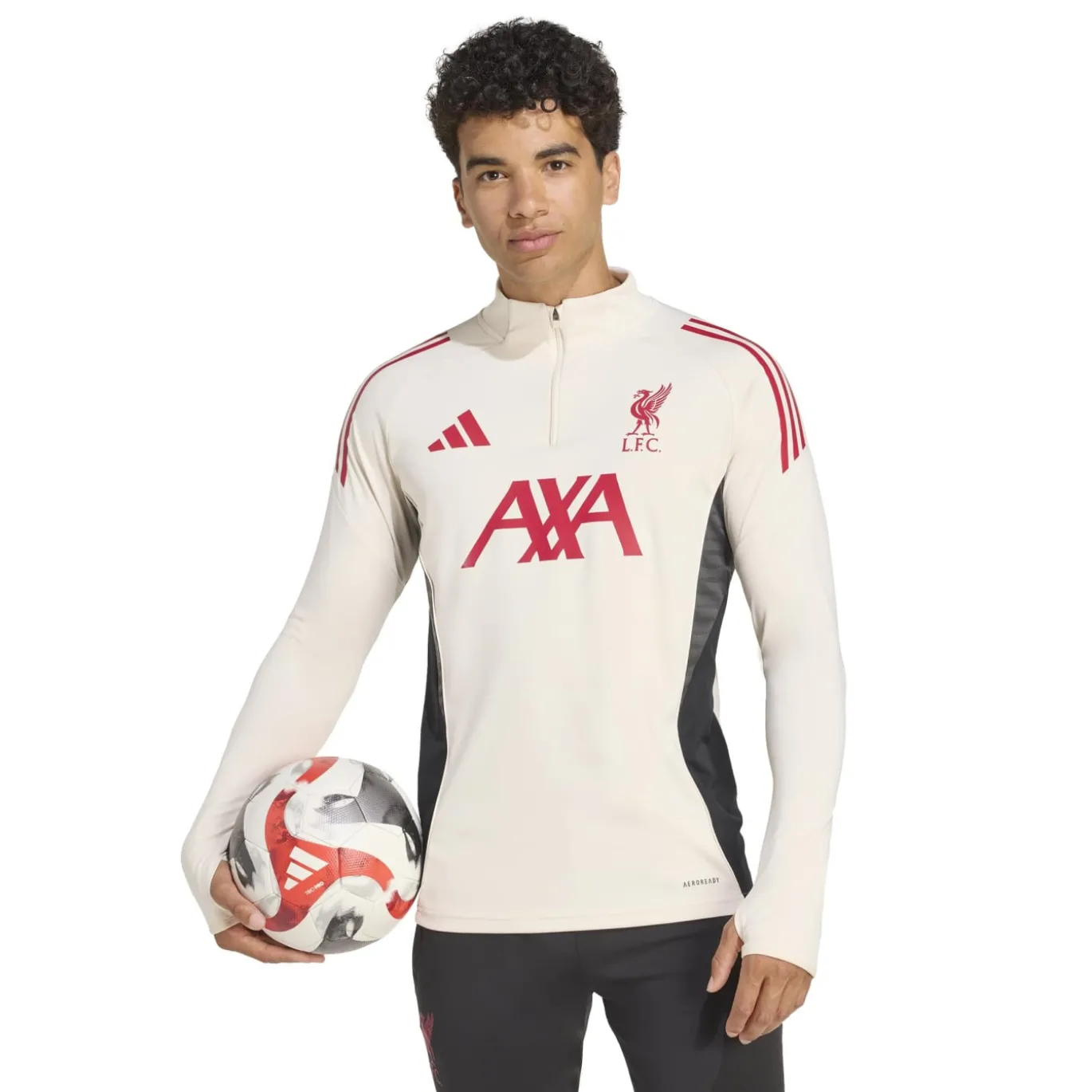 adidas Liverpool Trainingspak 1/4-Zip 2025-2026 Wit Zwart Rood