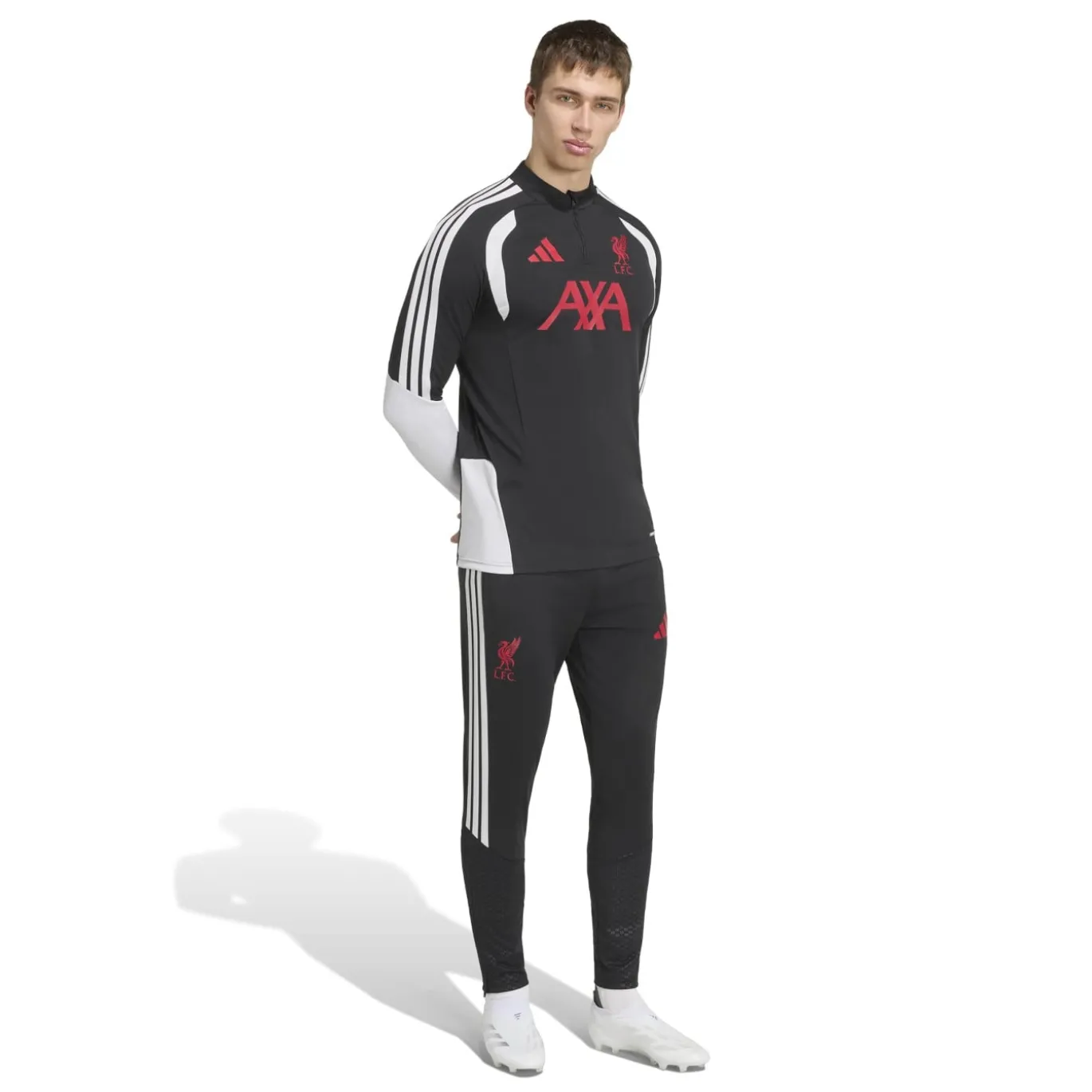 adidas Liverpool Trainingspak 1/4-Zip 2026-2027 Zwart Grijs Wit Rood