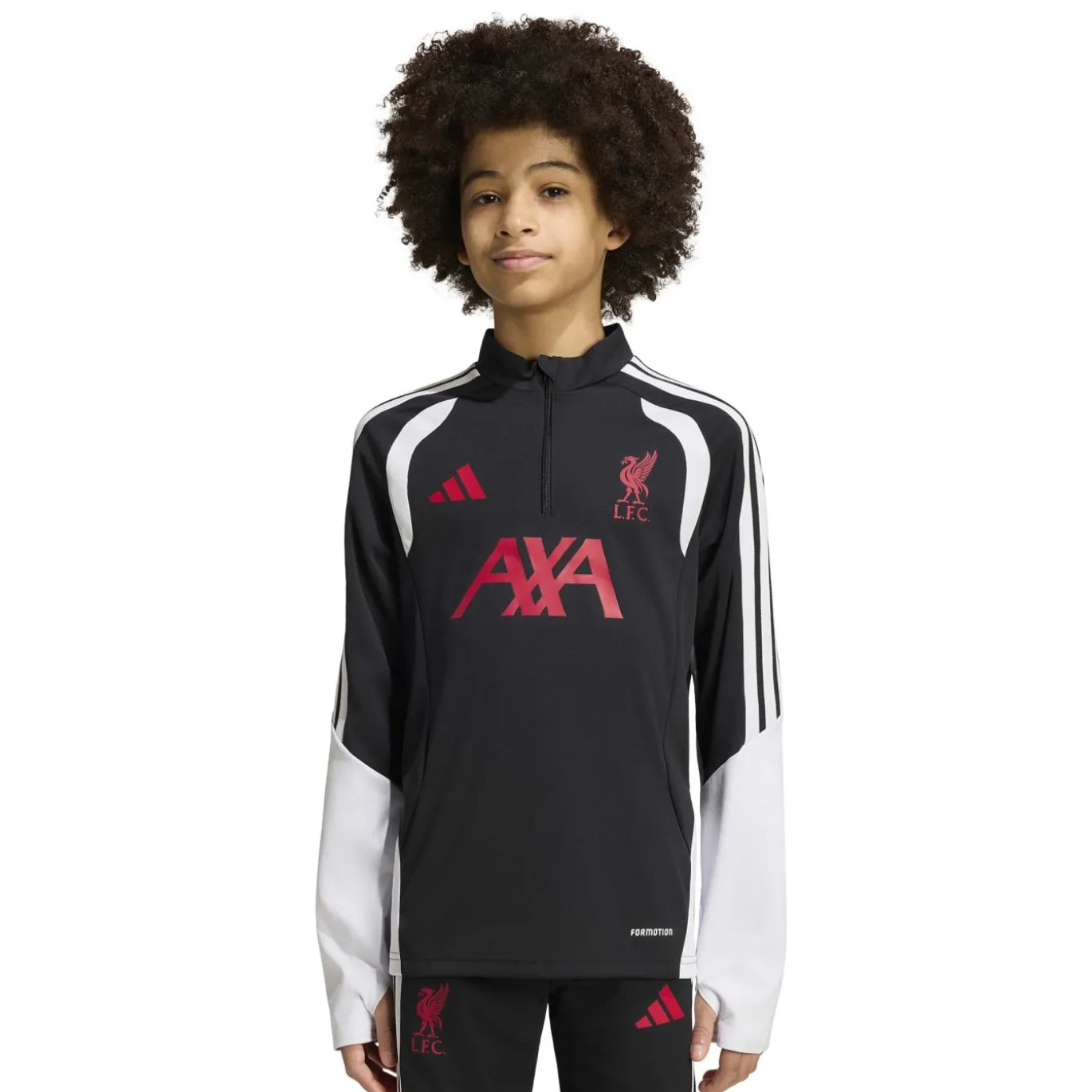 adidas Liverpool Trainingspak 1/4-Zip 2026-2027 Kids Zwart Grijs Wit Rood