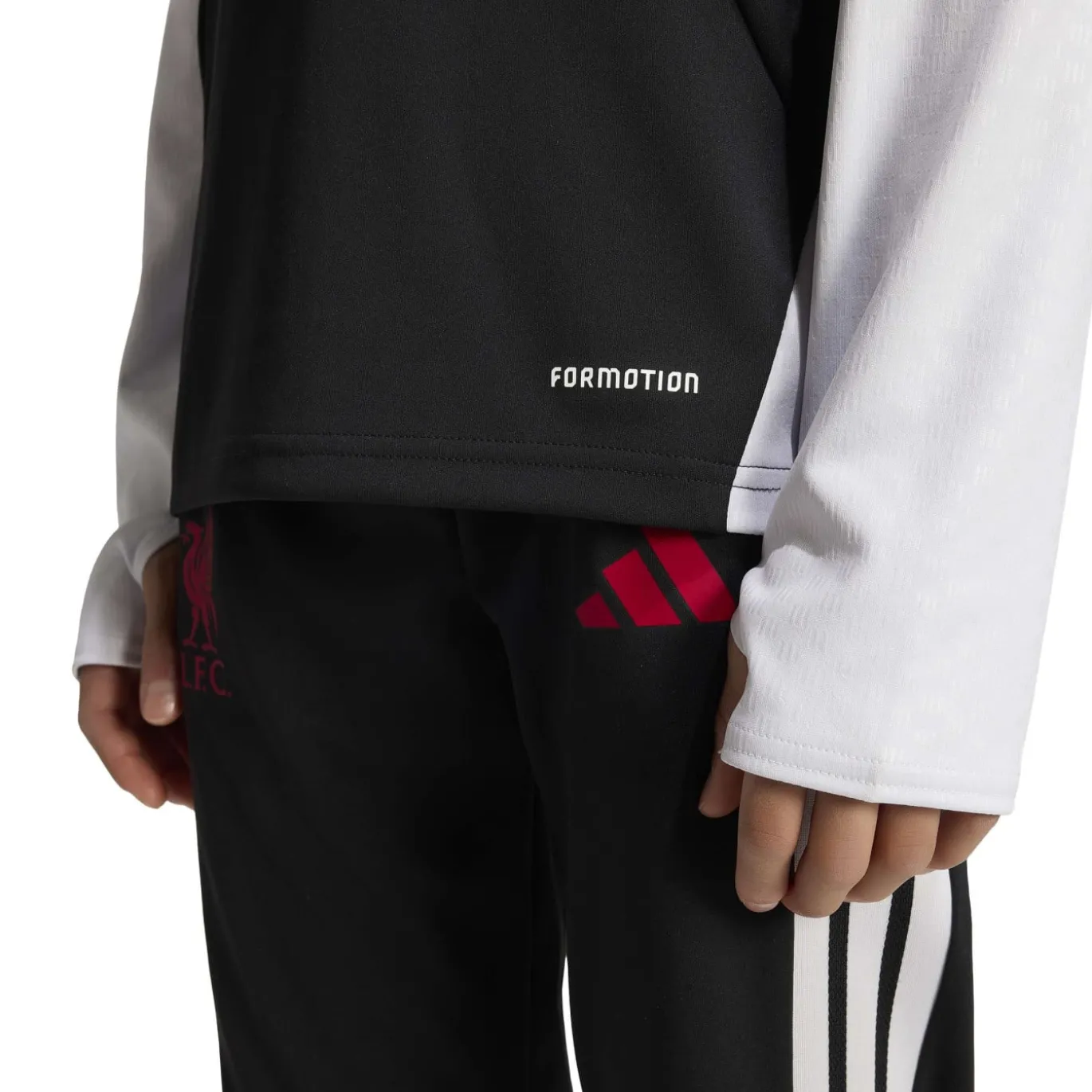 adidas Liverpool Trainingspak 1/4-Zip 2026-2027 Kids Zwart Grijs Wit Rood