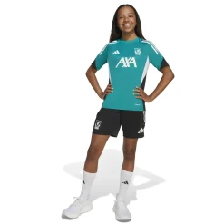 adidas Liverpool Trainingsshirt Europees 2025-2026 Kids Groen Wit Zwart