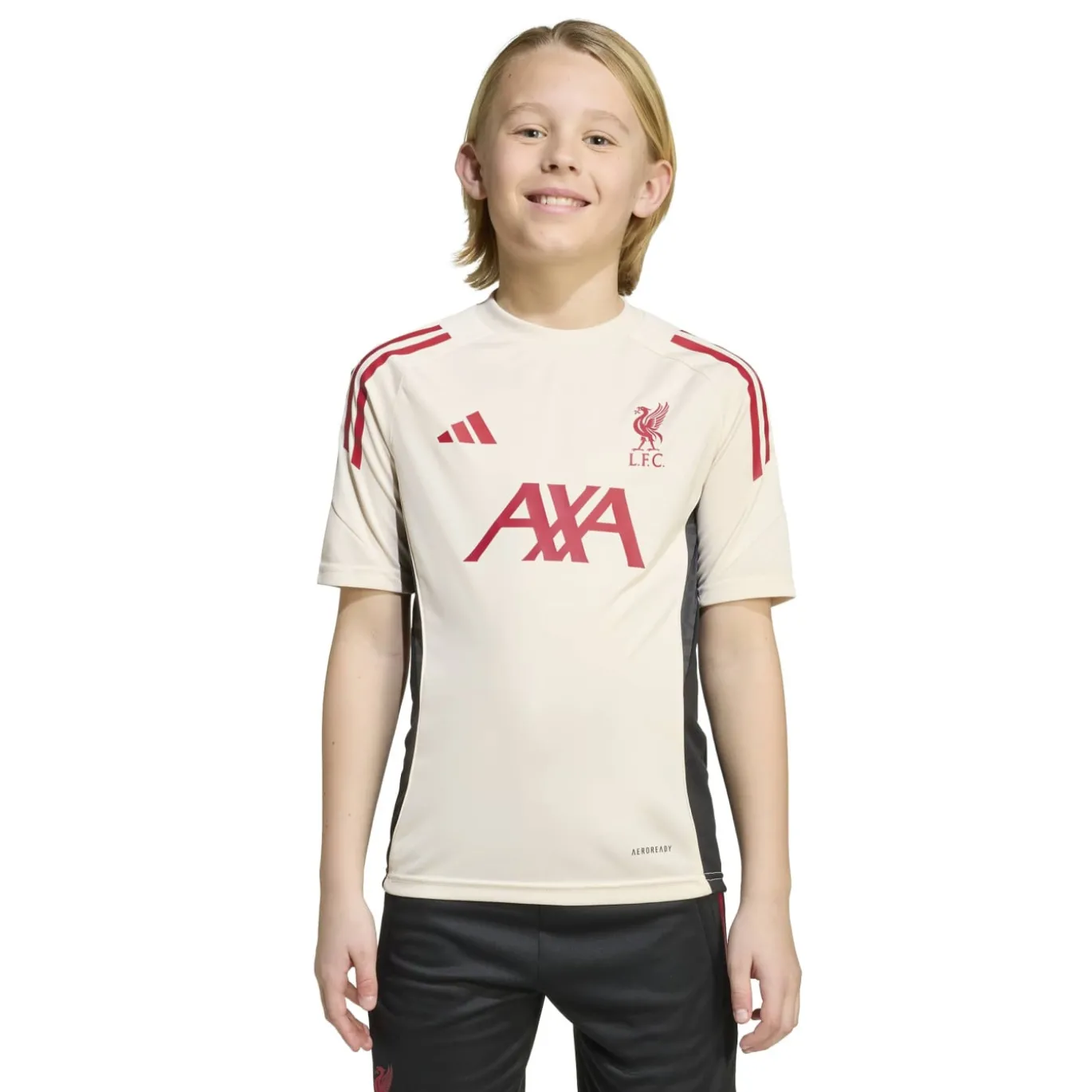 adidas Liverpool Trainingsshirt 2025-2026 Kids Wit Rood Zwart