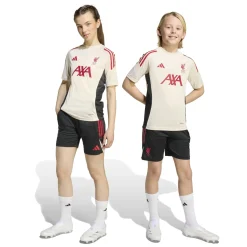adidas Liverpool Trainingsshirt 2025-2026 Kids Wit Rood Zwart