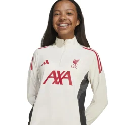 adidas Liverpool Trainingstrui 1/4-Zip 2025-2026 Kids Wit Rood Zwart
