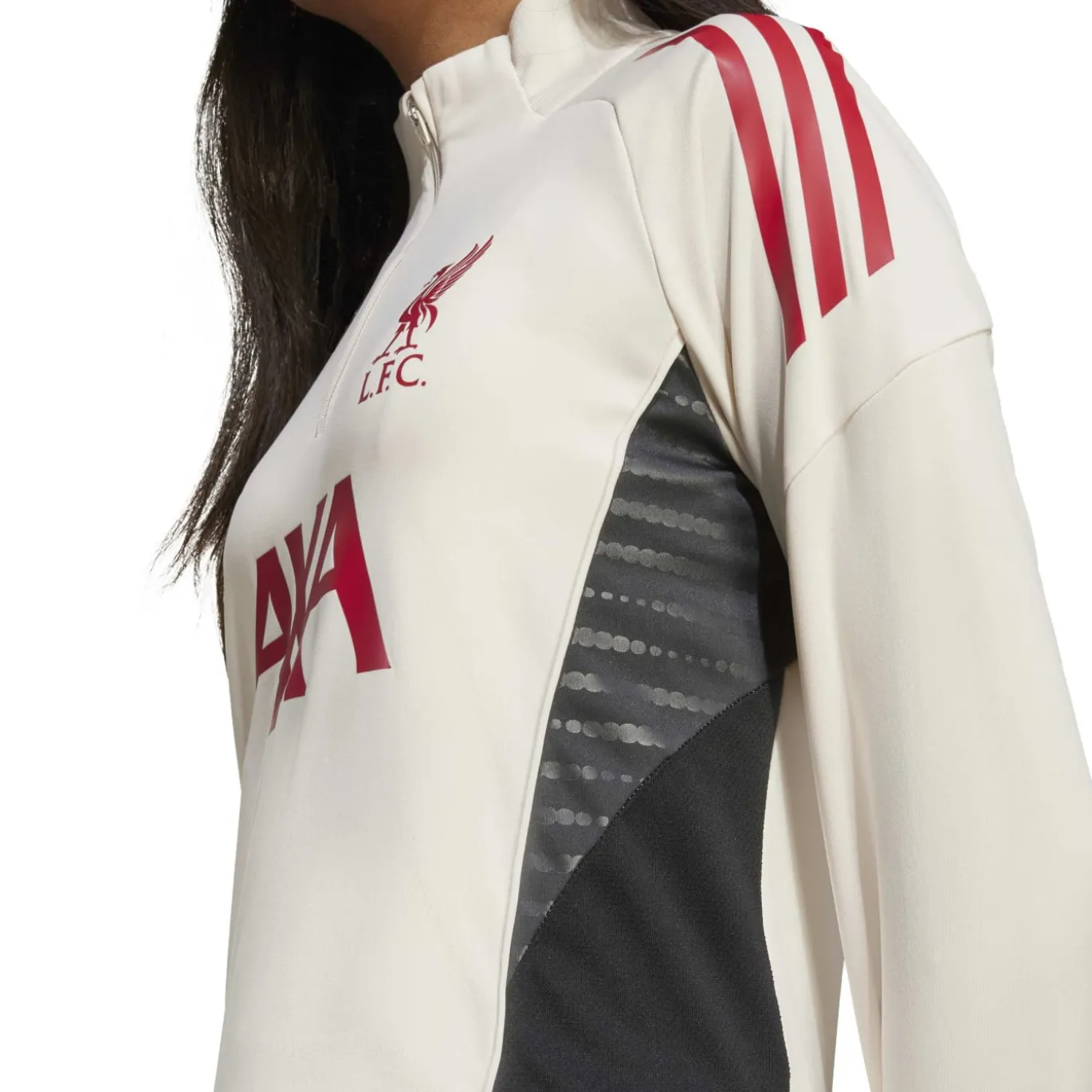 adidas Liverpool Trainingstrui 1/4-Zip 2025-2026 Kids Wit Rood Zwart
