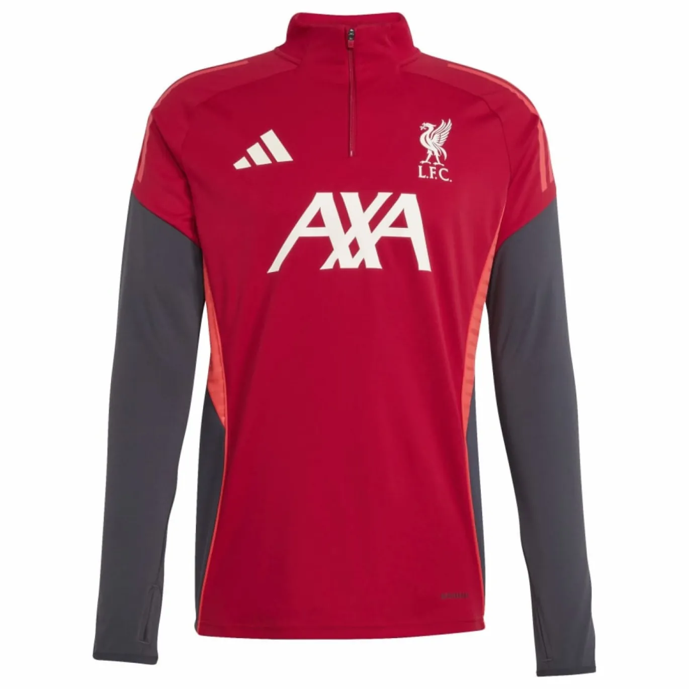 adidas Liverpool Trainingstrui 1/4-Zip 2025-2026 Rood Grijs