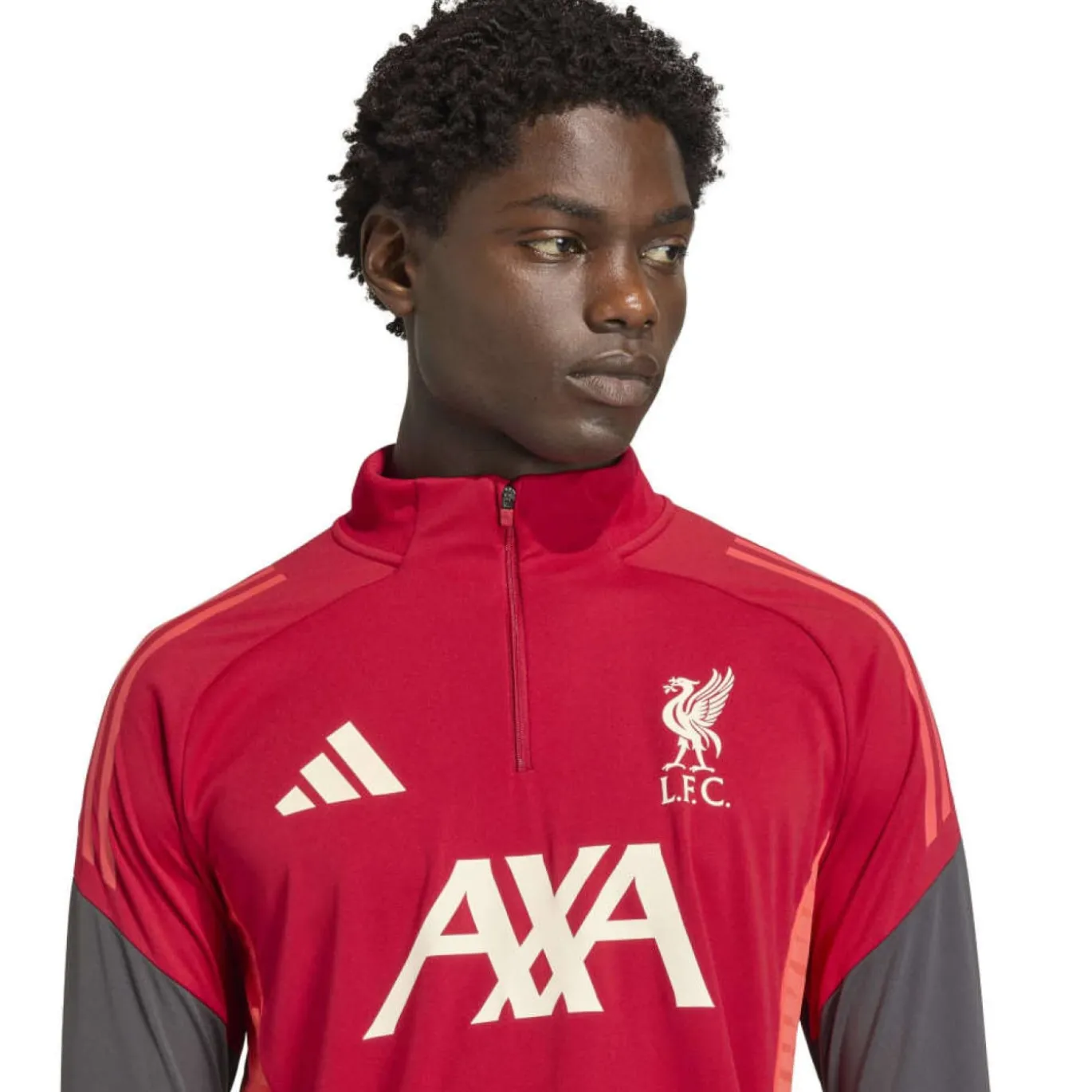 adidas Liverpool Trainingstrui 1/4-Zip 2025-2026 Rood Grijs