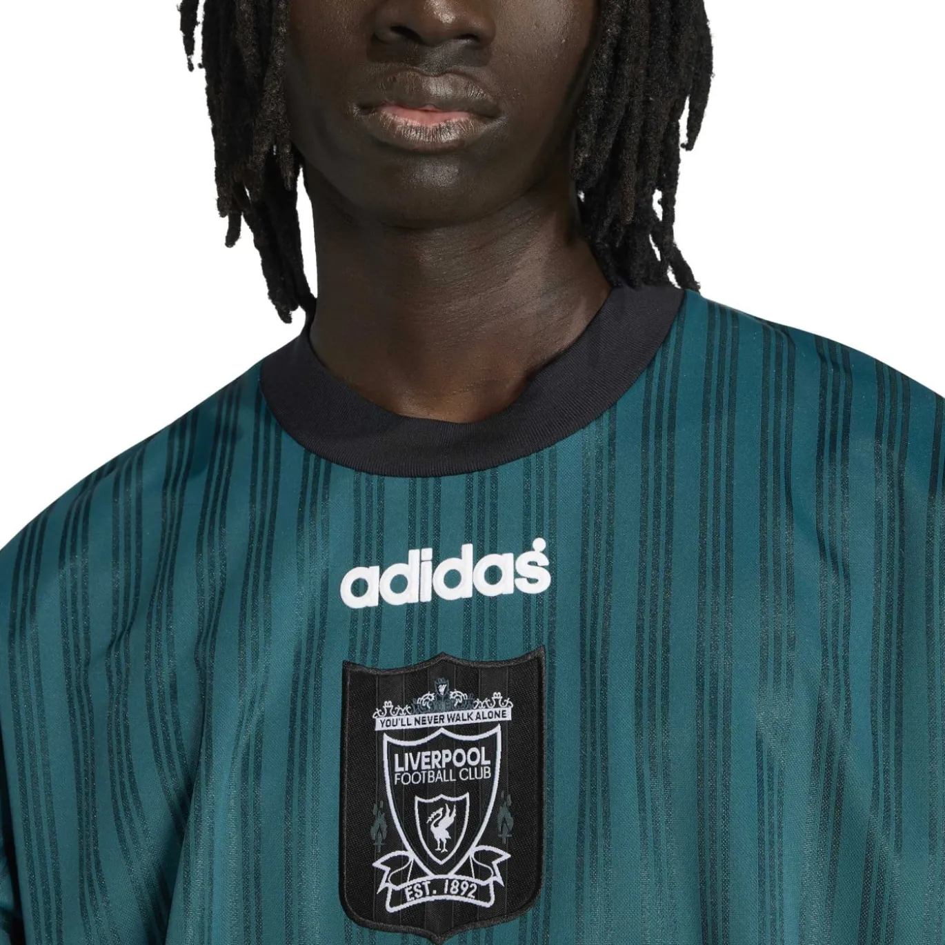 adidas Liverpool T-Shirt 1995-1996 Groen Zwart Wit