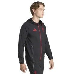 adidas Liverpool Vis Tech Trainingspak Full-Zip Zwart Rood