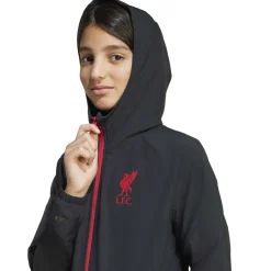 adidas Liverpool Vis Tech Trainingspak Full-Zip Kids Zwart Rood
