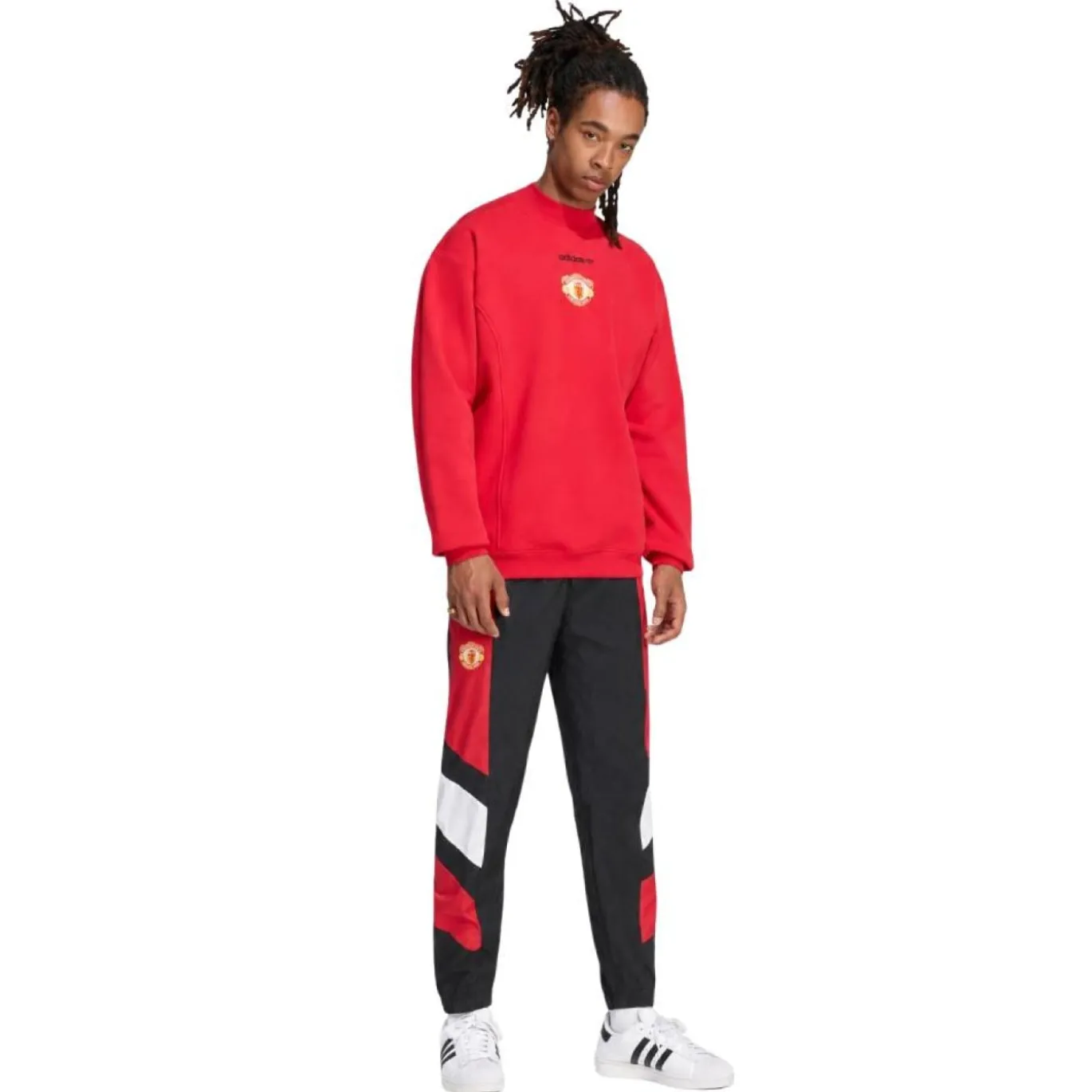 adidas Manchester United EQT Crew Trainingspak Rood Zwart Wit