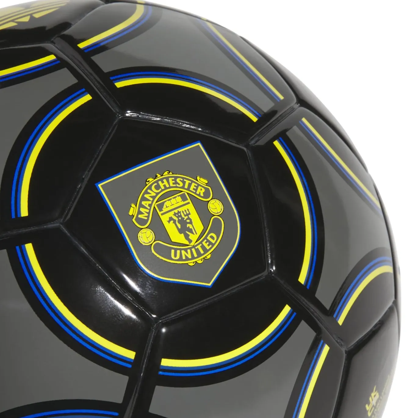 adidas Manchester United Mini Voetbal Maat 1 Zwart Geel Blauw
