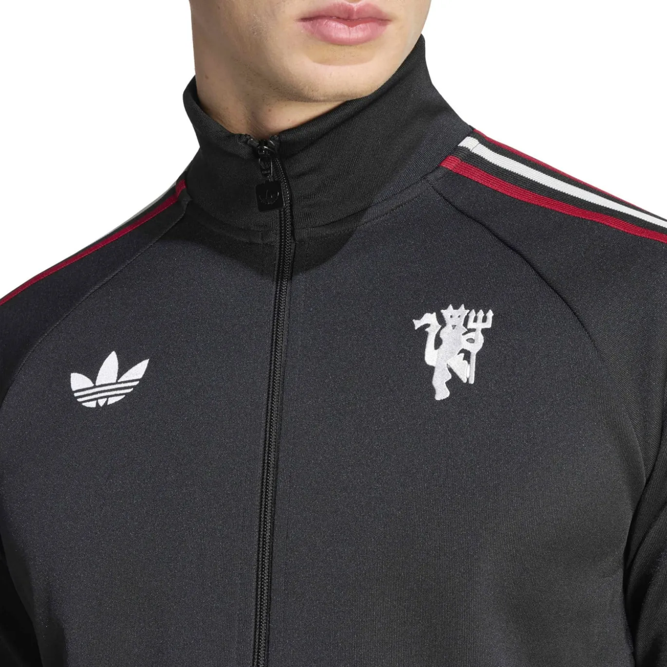 adidas Manchester United Originals Trainingspak Full-Zip Zwart Wit Rood