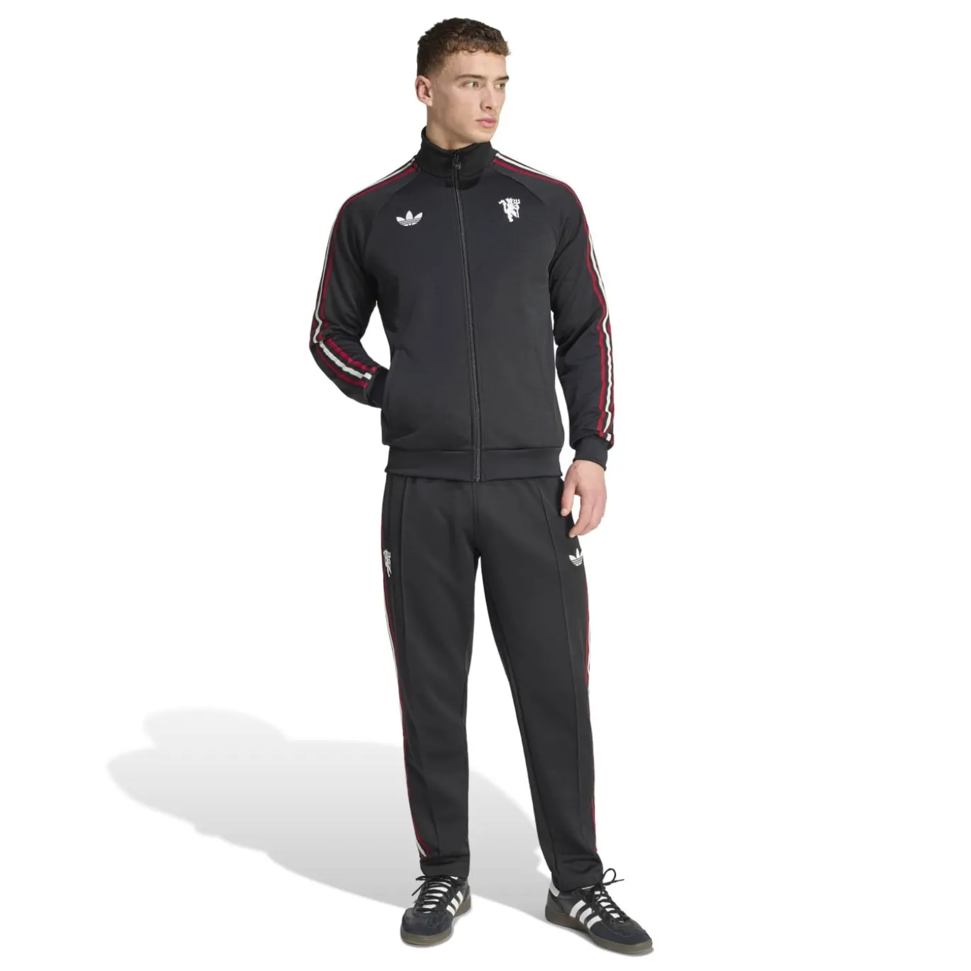adidas Manchester United Originals Trainingspak Full-Zip Zwart Wit Rood