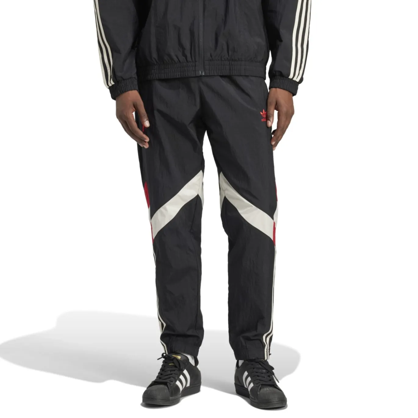 adidas Manchester United Originals Track Trainingsbroek Zwart Wit Rood