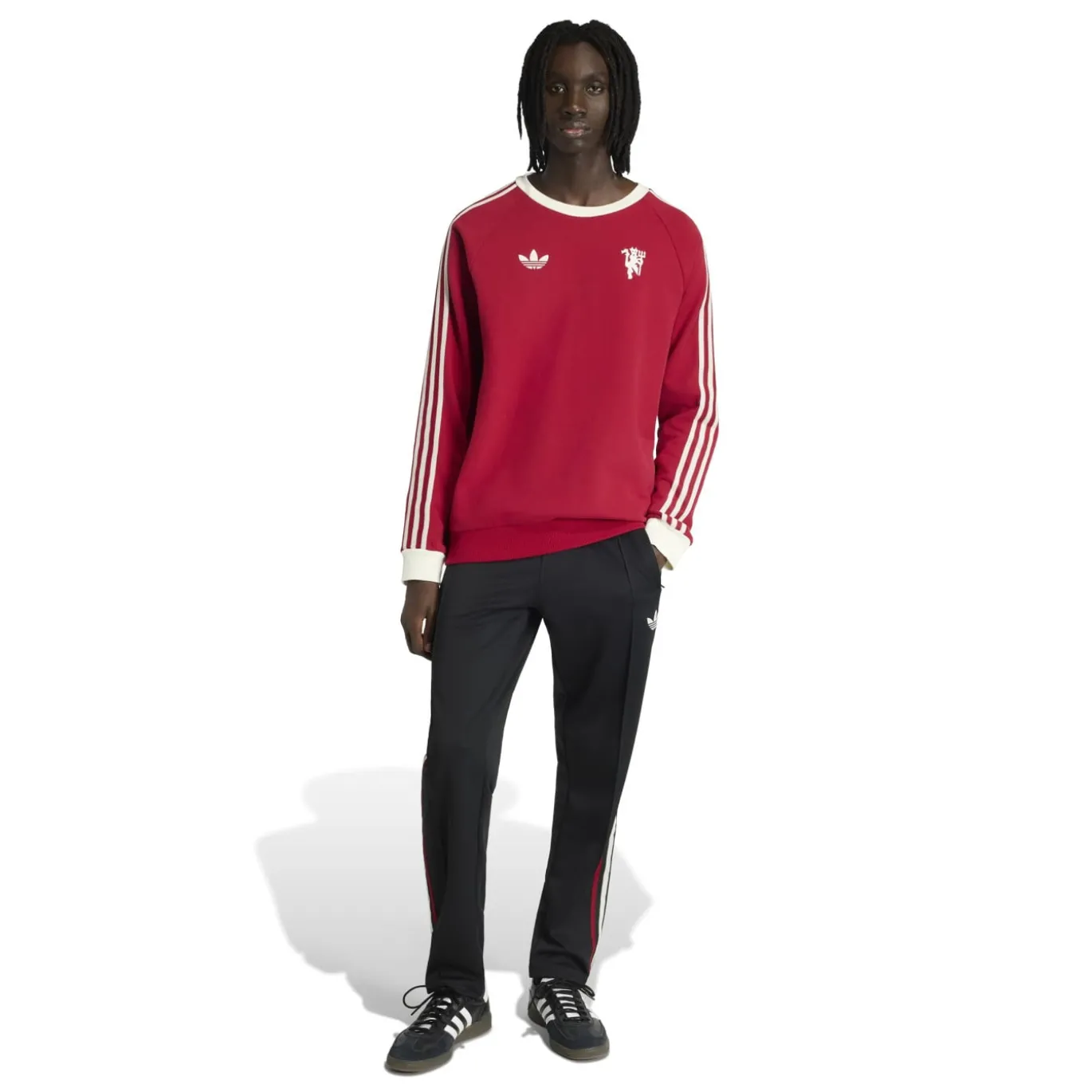 adidas Manchester United Originals Crew Trainingspak Rood Zwart Wit