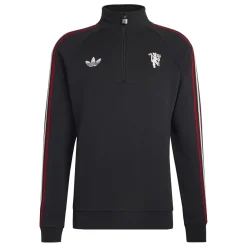 adidas Manchester United Originals Trainingstrui 1/4-Zip Zwart Wit Rood