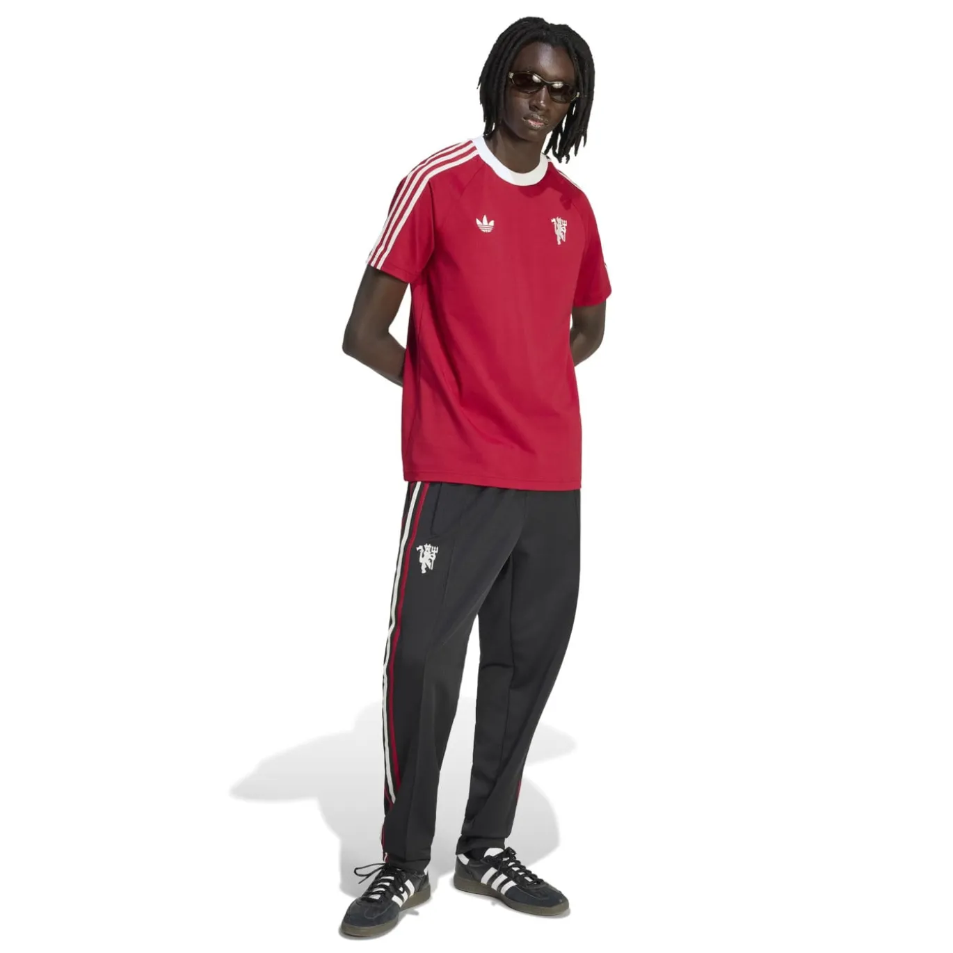 adidas Manchester United Originals Trainingsbroek Zwart Wit Rood