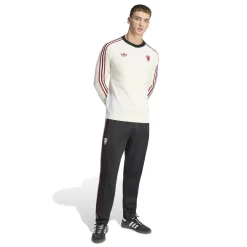 adidas Manchester United Originals T-Shirt Lange Mouwen Wit Rood Zwart