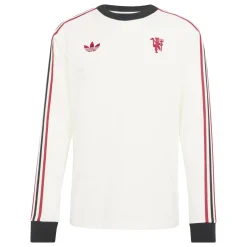 adidas Manchester United Originals T-Shirt Lange Mouwen Wit Rood Zwart