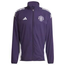 adidas Manchester United Presentatie Trainingspak Full-Zip 2025-2026 Paars Zwart Wit