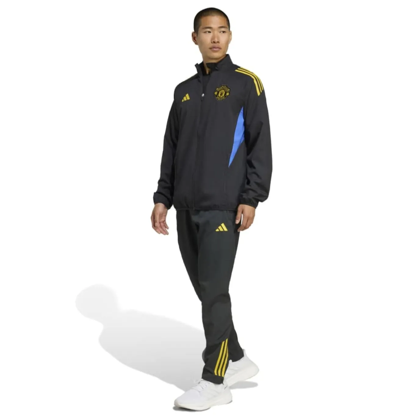 adidas Manchester United Presentatie Trainingsbroek 2025-2026 Zwart Blauw Geel